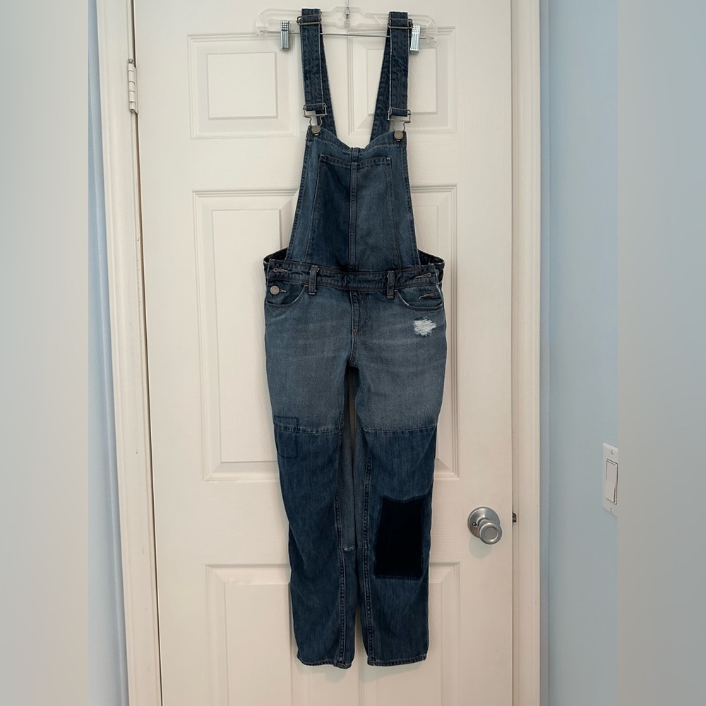 Paige overalls. Size 24, barely worn, really cute on. Patchwork pattern.